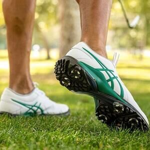 ASICS Golf Active Soft Spike GEL-ACE PRO M 1111A220 White Green 7.5 25.5cm Shoes